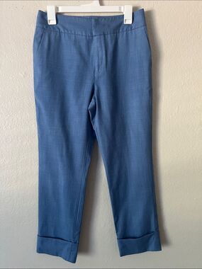 EUC SUISTUDIO Cuff Wool Trousers Blue Size 8